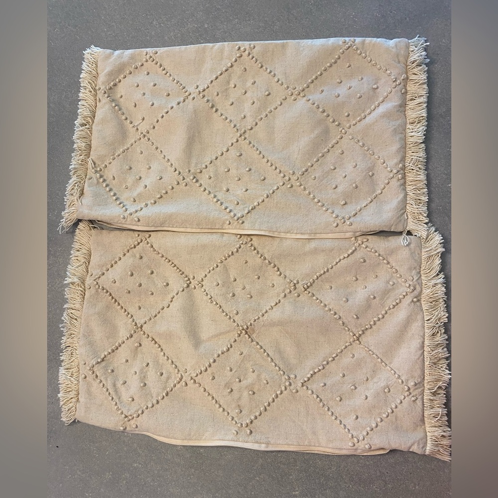 2 Creative Co-Op Cotton Linen Pillow Covers